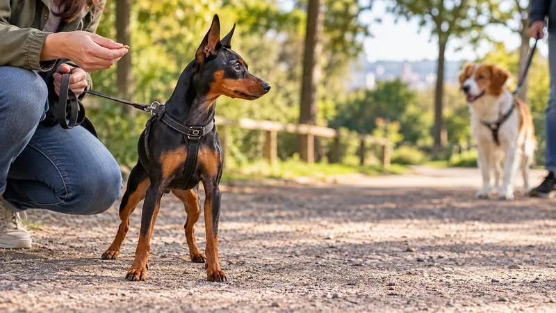 Socializar um Pinscher adulto: dá para reduzir reatividade sem apagar a personalidade