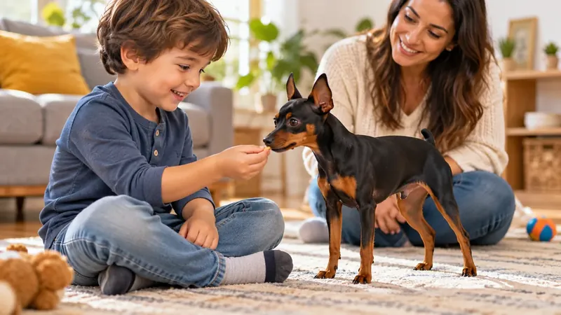 Pinscher e crianças: como construir respeito sem medo nem mordidas