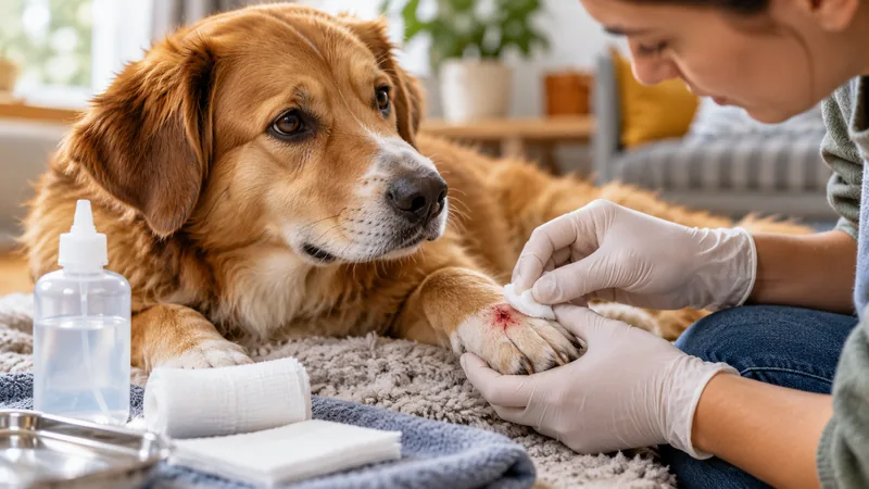 Pomada cicatrizante para cachorro: por que a ferida precisa ser vista antes