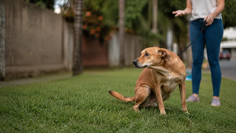 Sangue nas fezes do cachorro: o que a cor revela e quando é emergência